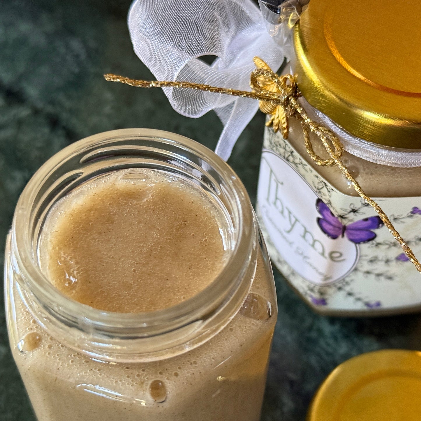 Velvety Creamed Honey Infused with Organic Greek Thyme – Perfect Gourmet Gift or Mediterranean Pantry Staple