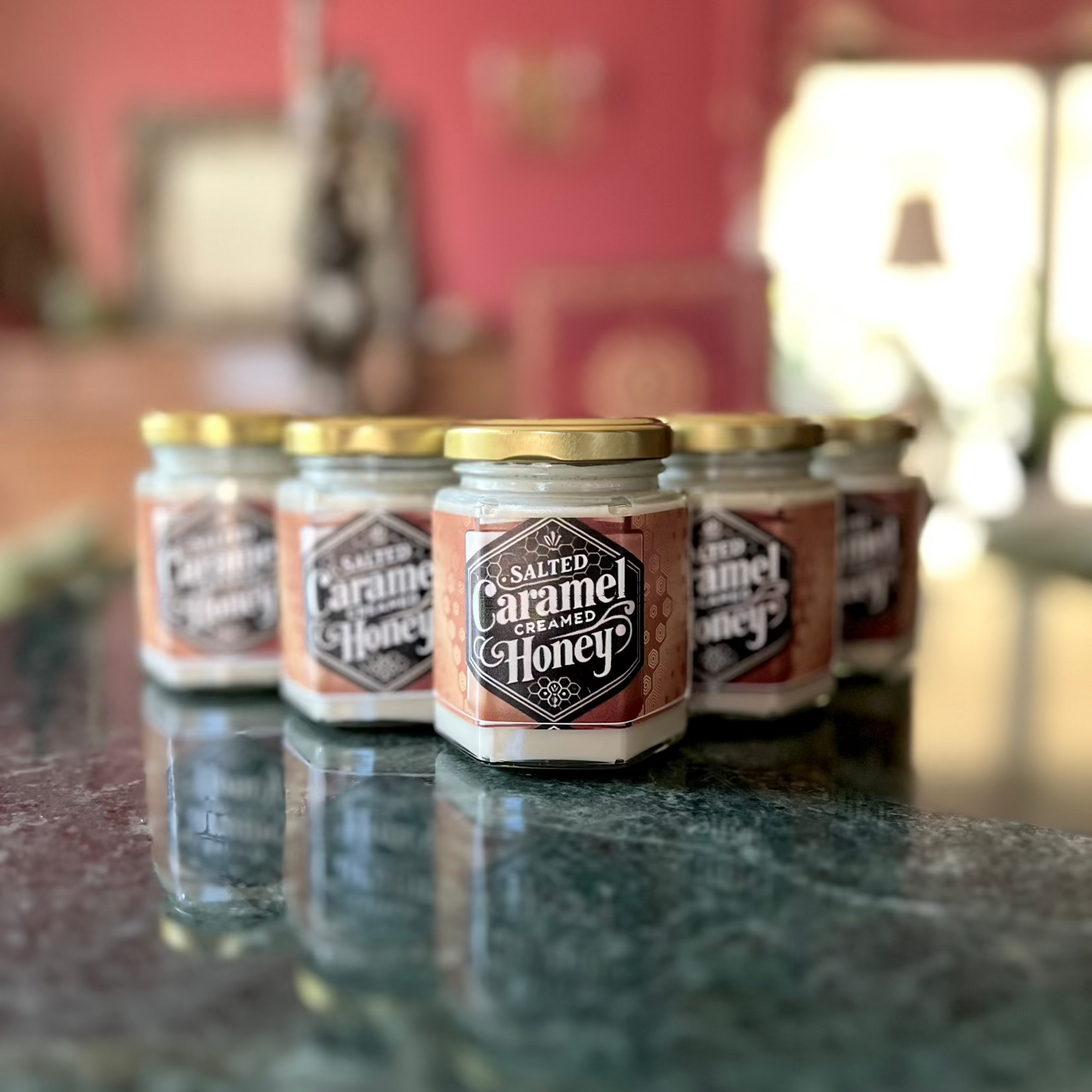 Limited Edition Salted Caramel Creamed Honey β 6oz Glass Jar, The Perfect Holiday Gift
