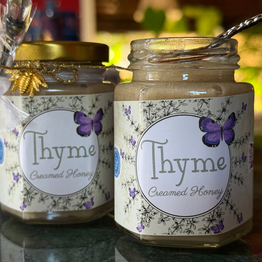 Herbal Thyme Creamed Honey – Organic Greek Honey in Smooth Spreadable Form for Gourmet Pairings