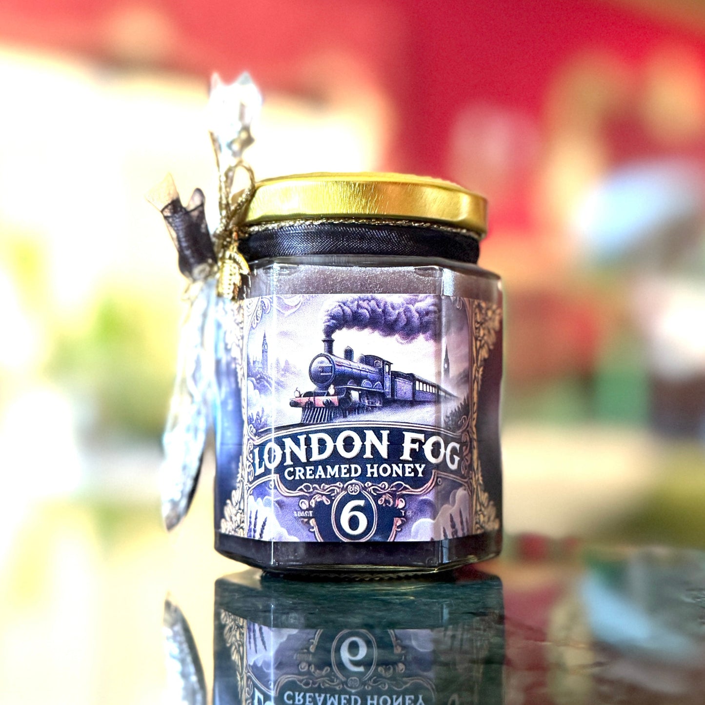 Whipped creamed honey with Earl Grey tea and vanilla – elegant artisan spread styled for afternoon tea or gift giving